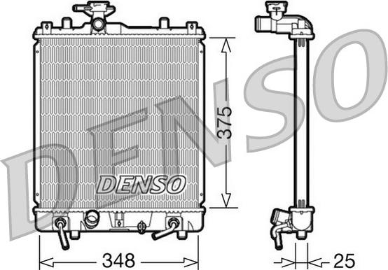 Denso DRM47009 - Радиатор, охлаждение двигателя autosila-amz.com