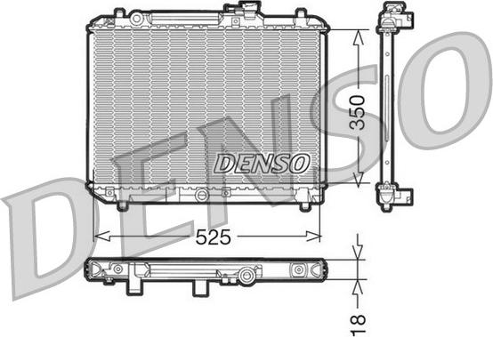 Denso DRM47001 - Радиатор, охлаждение двигателя autosila-amz.com