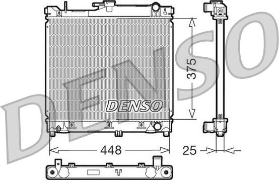 Denso DRM47014 - Радиатор, охлаждение двигателя autosila-amz.com