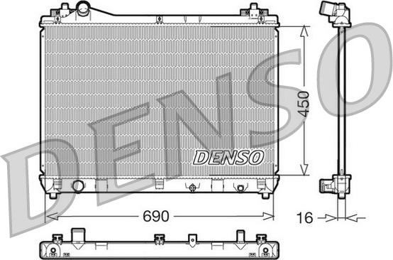 Denso DRM47011 - Радиатор, охлаждение двигателя autosila-amz.com