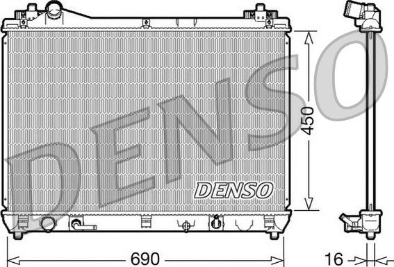 Denso DRM47017 - Радиатор, охлаждение двигателя autosila-amz.com