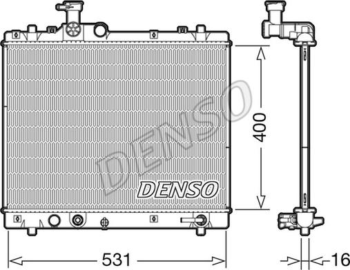 Denso DRM47035 - Радиатор, охлаждение двигателя autosila-amz.com