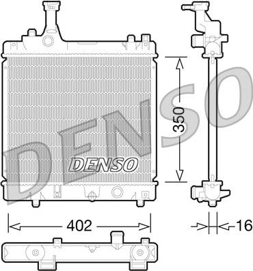 Denso DRM47026 - Радиатор, охлаждение двигателя autosila-amz.com