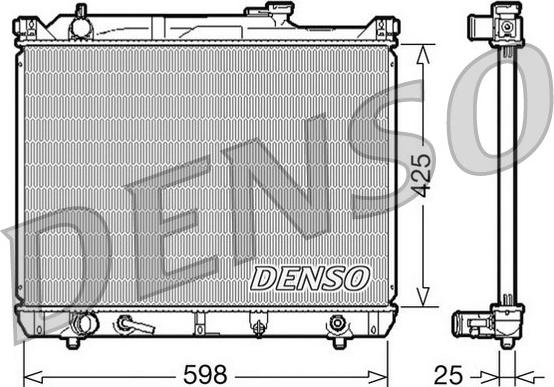 Denso DRM47021 - Радиатор, охлаждение двигателя autosila-amz.com