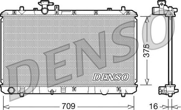 Denso DRM47023 - Радиатор, охлаждение двигателя autosila-amz.com