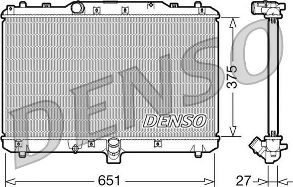 Denso DRM47022 - Радиатор, охлаждение двигателя autosila-amz.com