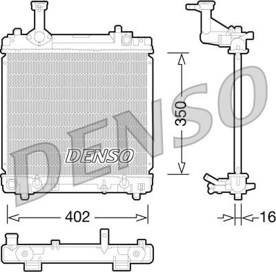 Denso DRM47027 - Радиатор, охлаждение двигателя autosila-amz.com