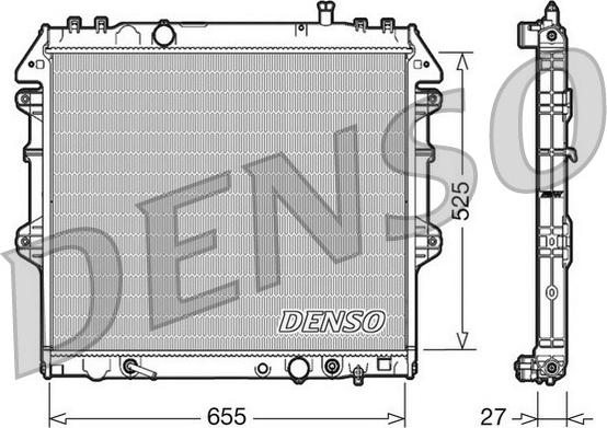 Denso DRM50045 - Радиатор, охлаждение двигателя autosila-amz.com