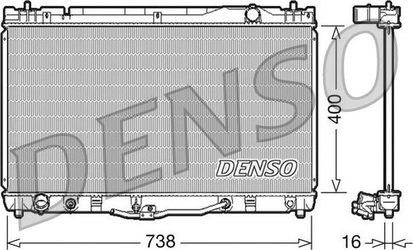 Denso DRM50043 - Радиатор, охлаждение двигателя autosila-amz.com
