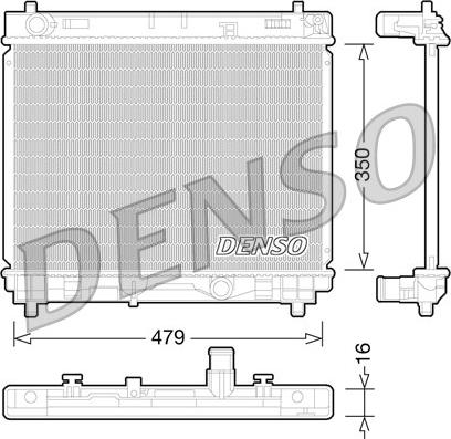 Denso DRM50059 - Радиатор, охлаждение двигателя autosila-amz.com