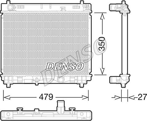 Denso DRM50058 - Радиатор, охлаждение двигателя autosila-amz.com