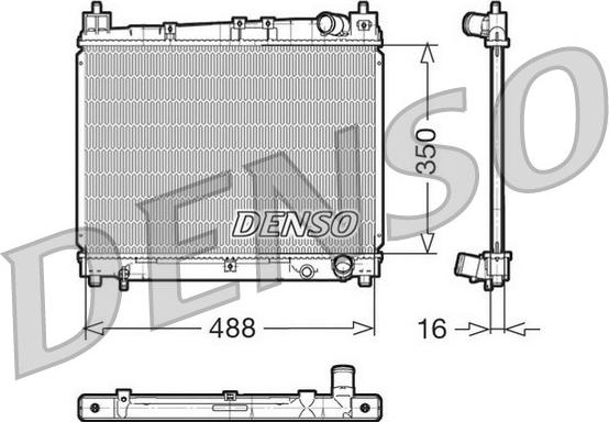 Denso DRM50006 - Радиатор, охлаждение двигателя autosila-amz.com