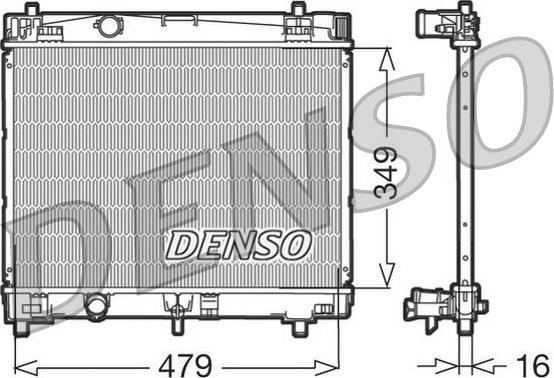 Denso DRM50003 - Радиатор, охлаждение двигателя autosila-amz.com