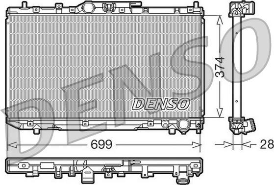 Denso DRM50014 - Радиатор, охлаждение двигателя autosila-amz.com
