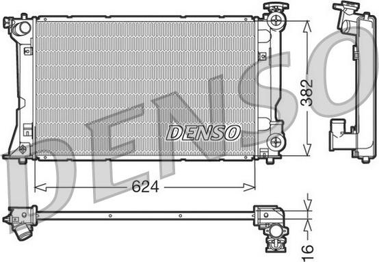 Denso DRM50018 - Радиатор, охлаждение двигателя autosila-amz.com