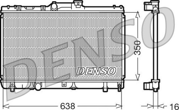 Denso DRM50013 - Радиатор, охлаждение двигателя autosila-amz.com