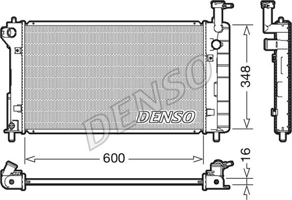 Denso DRM50082 - Радиатор, охлаждение двигателя autosila-amz.com