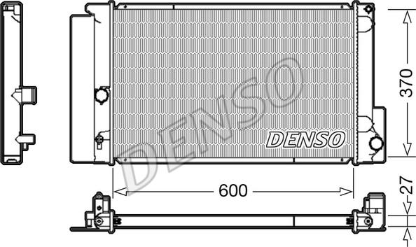 Denso DRM50087 - Радиатор, охлаждение двигателя autosila-amz.com