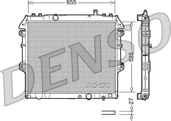 Denso DRM50039 - Радиатор, охлаждение двигателя autosila-amz.com