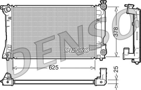 Denso DRM50035 - Радиатор, охлаждение двигателя autosila-amz.com