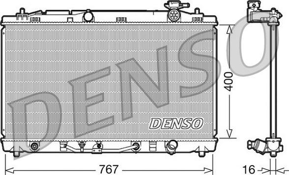 Denso DRM50030 - Радиатор, охлаждение двигателя autosila-amz.com