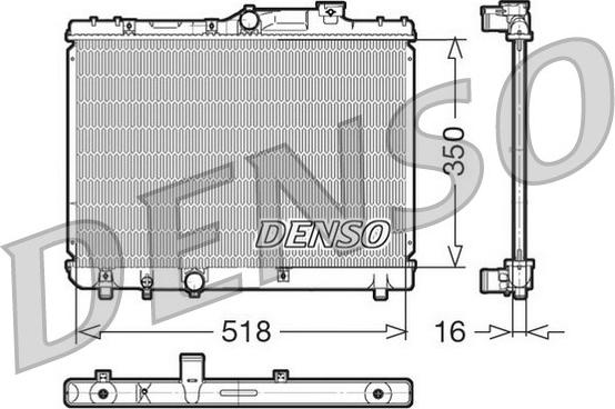 Denso DRM50029 - Радиатор, охлаждение двигателя autosila-amz.com