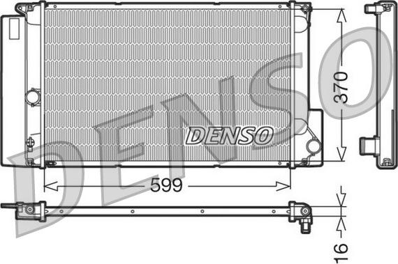 Denso DRM50026 - Радиатор, охлаждение двигателя autosila-amz.com