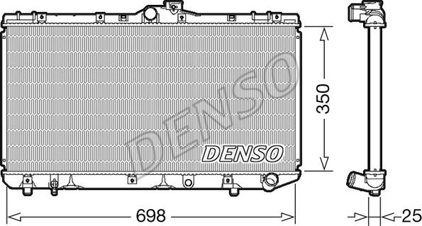 Denso DRM50079 - Радиатор, охлаждение двигателя autosila-amz.com