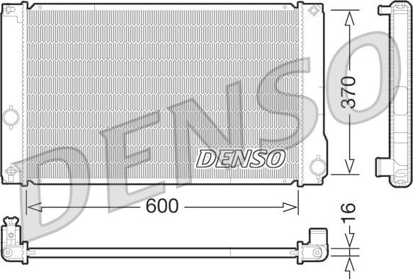 Denso DRM50076 - Радиатор, охлаждение двигателя autosila-amz.com