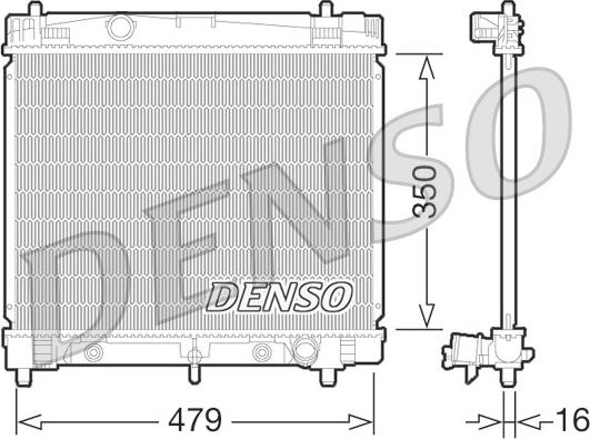 Denso DRM50070 - Радиатор, охлаждение двигателя autosila-amz.com