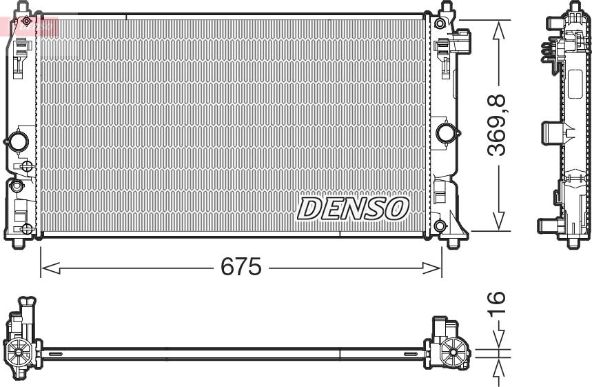 Denso DRM50150 - Радиатор, охлаждение двигателя autosila-amz.com