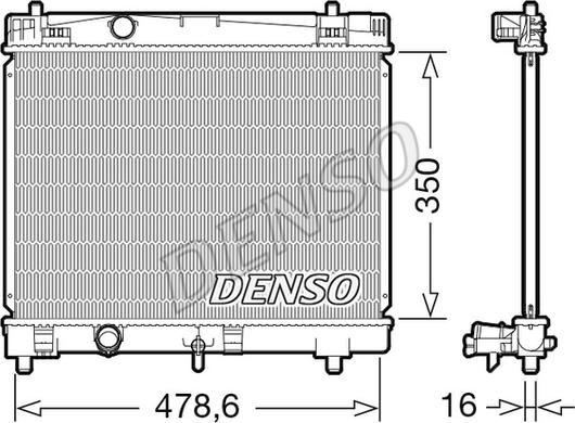 Denso DRM50103 - Радиатор, охлаждение двигателя autosila-amz.com