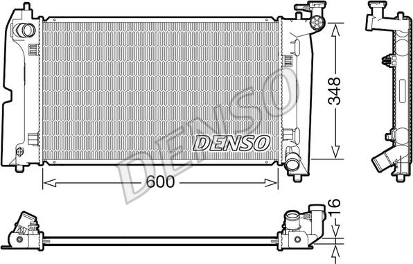 Denso DRM50110 - Радиатор, охлаждение двигателя autosila-amz.com