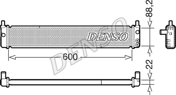 Denso DRM50135 - Радиатор, охлаждение двигателя autosila-amz.com