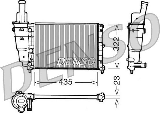 Denso DRM09095 - Радиатор, охлаждение двигателя autosila-amz.com