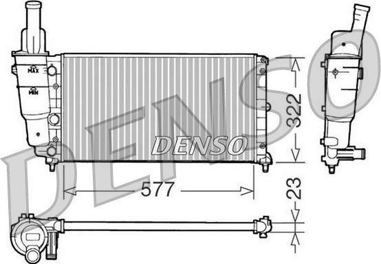 Denso DRM09096 - Радиатор, охлаждение двигателя autosila-amz.com