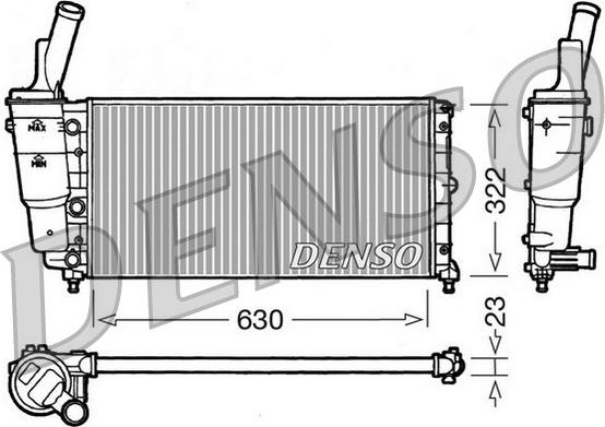 Denso DRM09097 - Радиатор, охлаждение двигателя autosila-amz.com