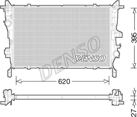 Denso DRM09045 - Радиатор, охлаждение двигателя autosila-amz.com