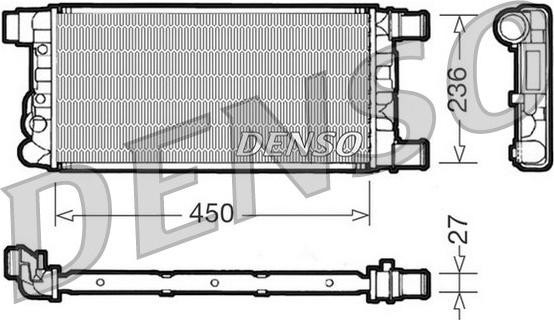 Denso DRM09041 - Радиатор, охлаждение двигателя autosila-amz.com