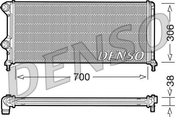 Denso DRM09060 - Радиатор, охлаждение двигателя autosila-amz.com