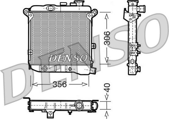 Denso DRM09003 - Радиатор, охлаждение двигателя autosila-amz.com