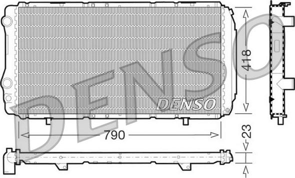 Denso DRM09074 - Радиатор, охлаждение двигателя autosila-amz.com