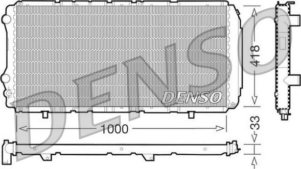 Denso DRM09075 - Радиатор, охлаждение двигателя autosila-amz.com