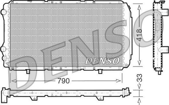 Denso DRM09076 - Радиатор охлажд. CI JUMPER/BOXER 1.9 D/1.9 TD/2.5 autosila-amz.com