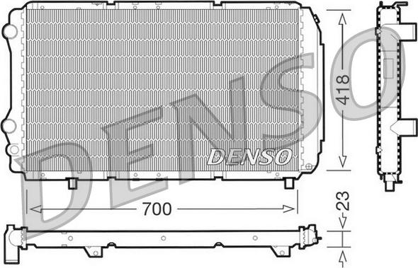 Denso DRM09077 - Радиатор, охлаждение двигателя autosila-amz.com