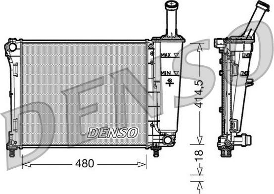 Denso DRM09161 - Радиатор, охлаждение двигателя autosila-amz.com