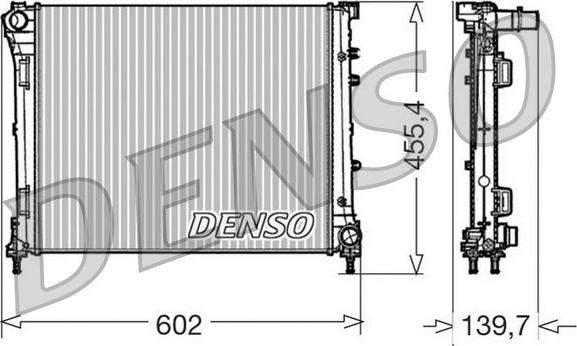 Denso DRM09162 - Радиатор, охлаждение двигателя autosila-amz.com