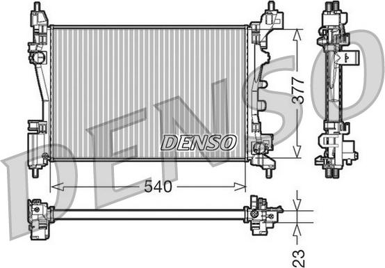 Denso DRM09109 - Радиатор, охлаждение двигателя autosila-amz.com