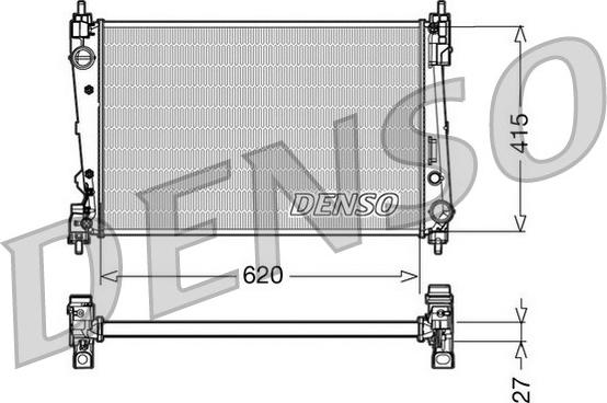 Denso DRM09111 - Радиатор, охлаждение двигателя autosila-amz.com