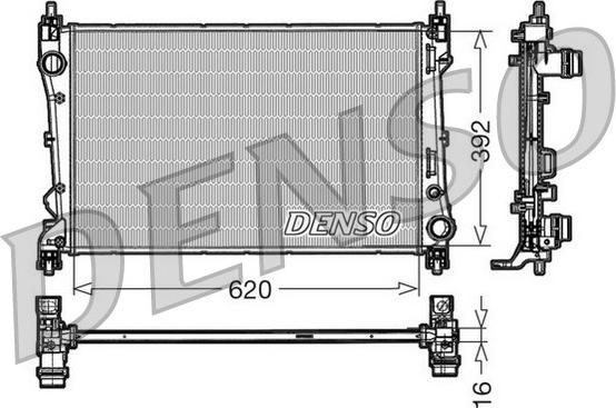 Denso DRM09113 - Радиатор, охлаждение двигателя autosila-amz.com